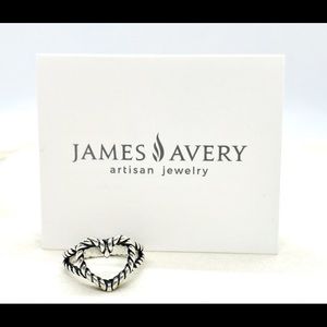 James Avery Twisted Heart Rope Retired Ring Sz 6